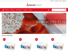 Tablet Screenshot of hycultbiotech.com